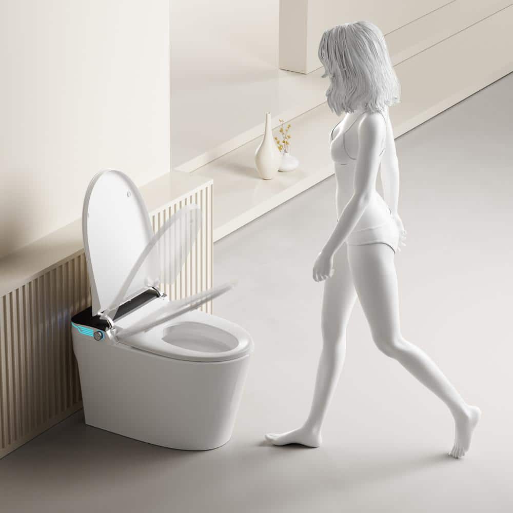 WELLFOR Elongated Smart Bidet Toilet with Voice Control and Bubble Shield