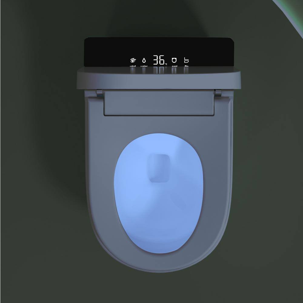 WELLFOR Elongated Smart Bidet Toilet with Auto Features and Heated Seat