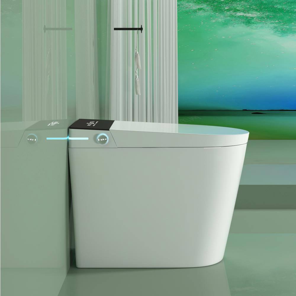 WELLFOR Elongated Smart Bidet Toilet with Auto Features and Heated Seat