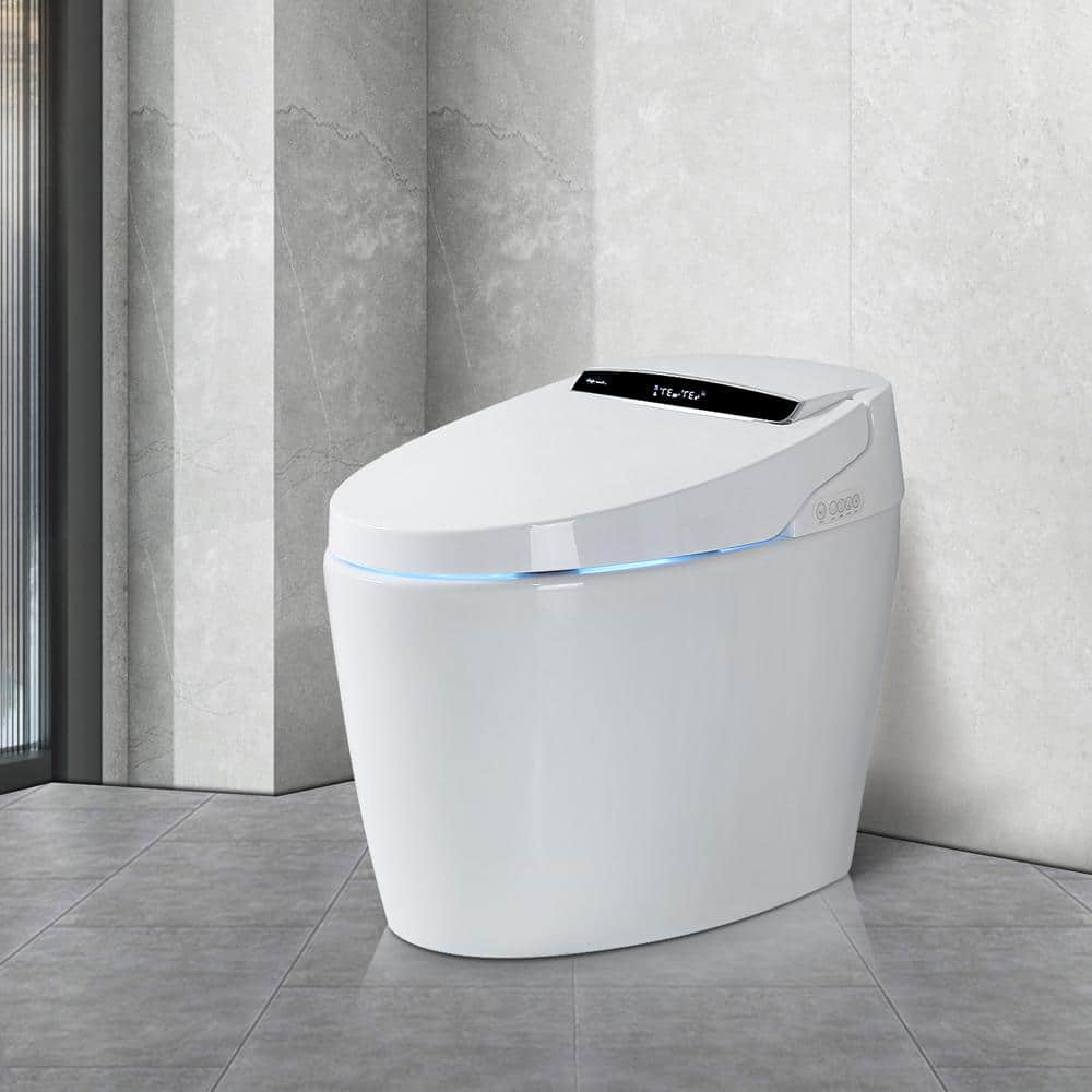 WELLFOR Elongated Smart Bidet Toilet 1.28 GPF with Auto Features and Accessories