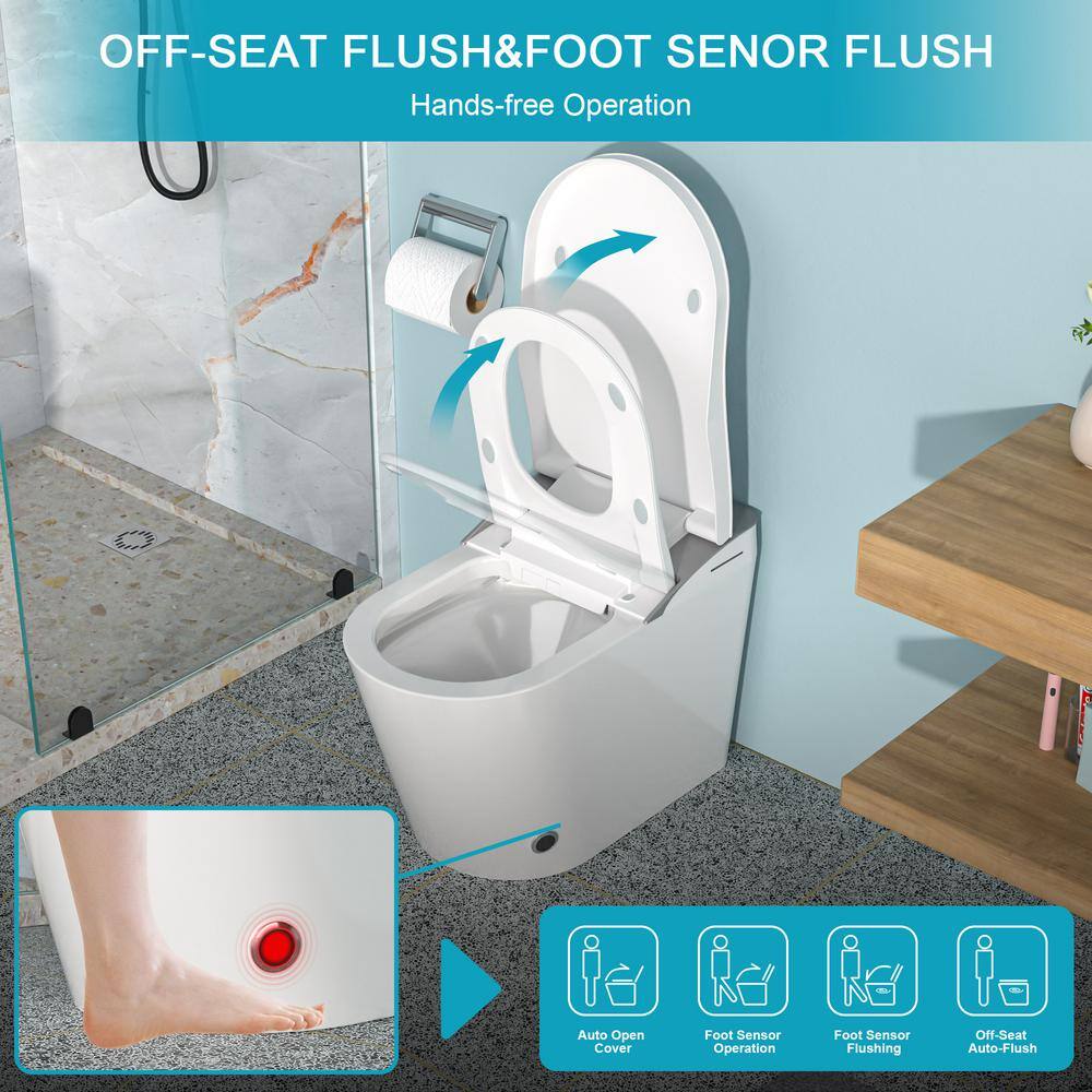 WELLFOR MT3 Elongated Heated Seat Bidet Toilet with LED Display and Night Light