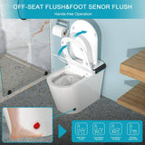 WELLFOR MT2 Elongated Heated Seat Bidet Toilet with Auto Open/Close and Foot Sensor Flush