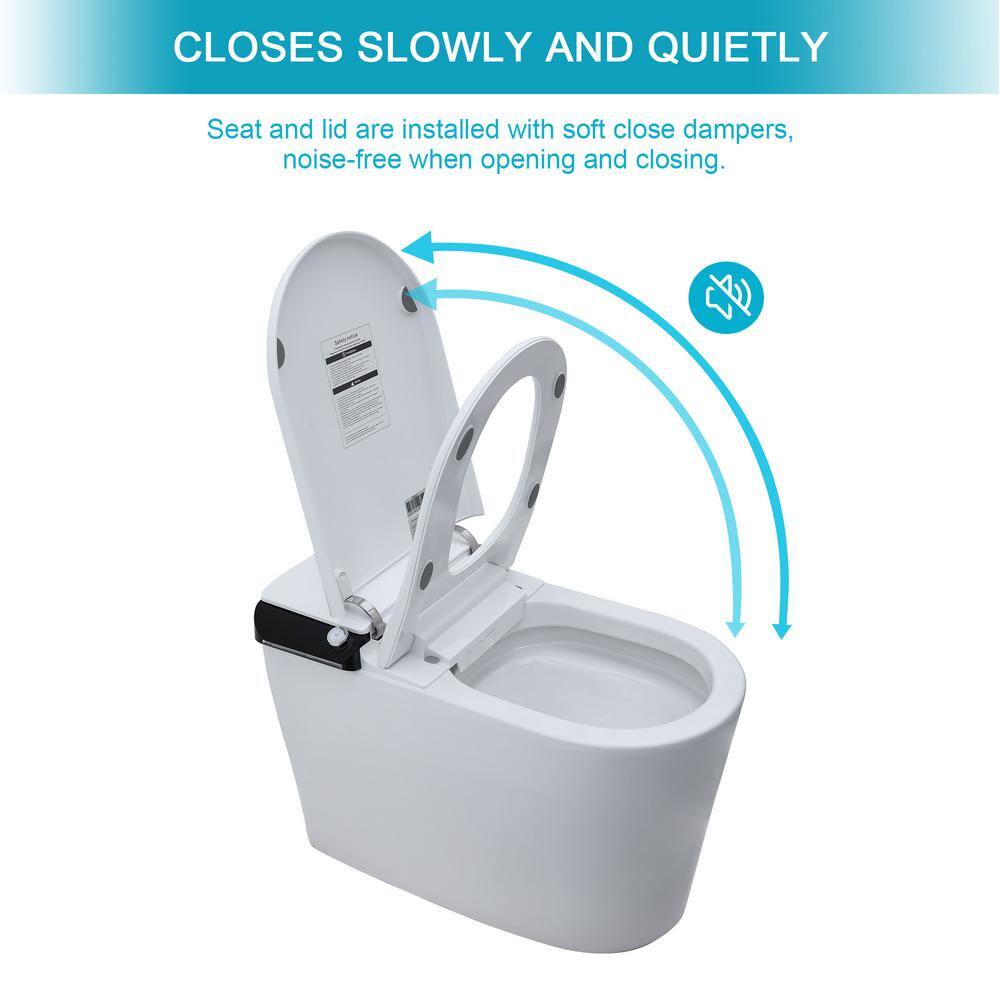 WELLFOR MT2 Elongated Heated Seat Bidet Toilet with Auto Open/Close and Foot Sensor Flush