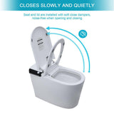 WELLFOR MT2 Elongated Heated Seat Bidet Toilet with Auto Open/Close and Foot Sensor Flush
