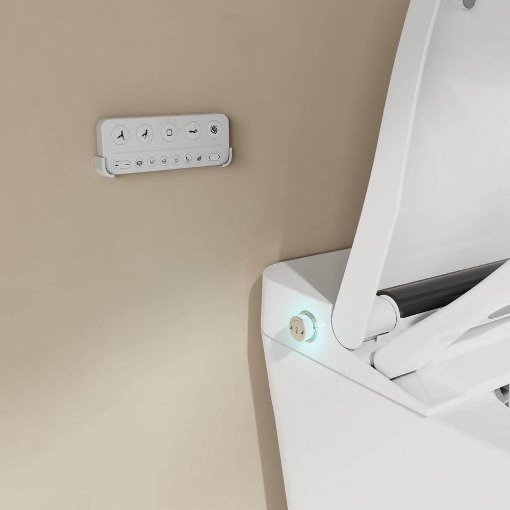 WELLFOR Elongated Dual Flush Smart Bidet Toilet with Heated Seat – White