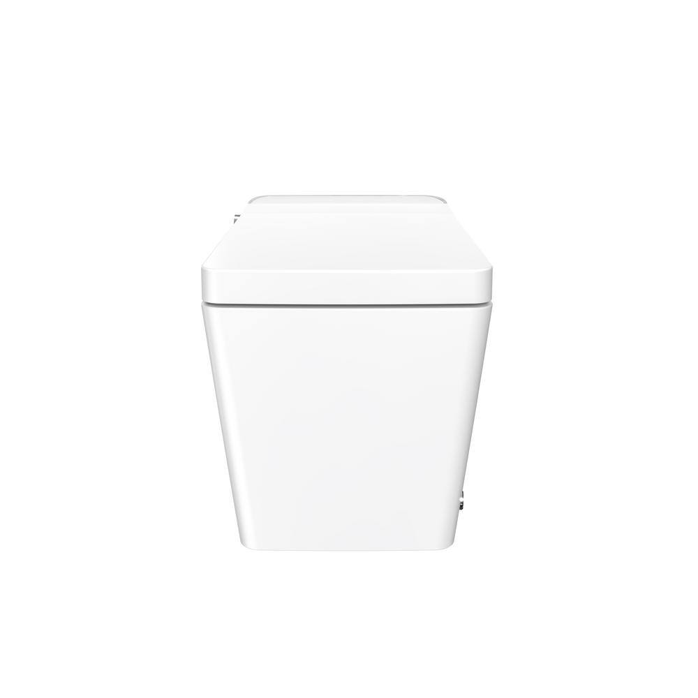 WELLFOR Elongated Dual Flush Smart Bidet Toilet in White with Auto Flush