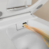 WELLFOR Elongated Dual Flush Smart Bidet Toilet in White with Auto Flush