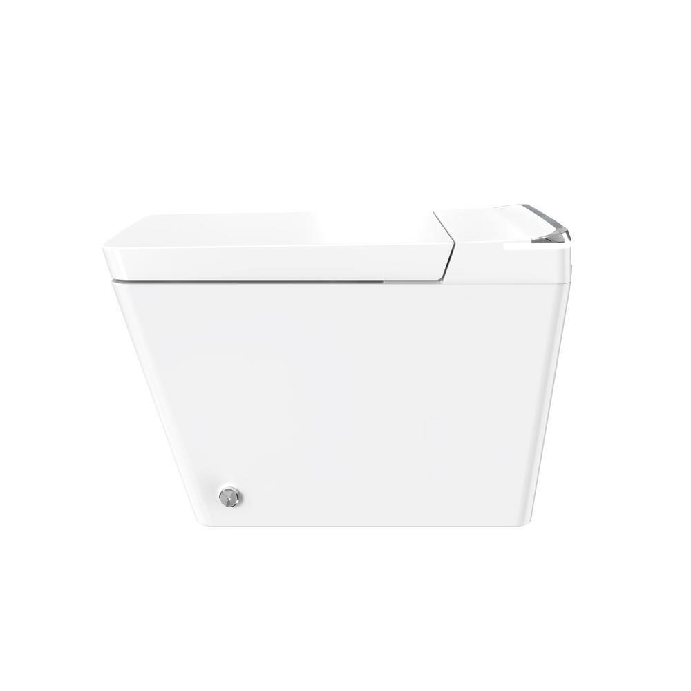 WELLFOR Elongated Dual Flush Smart Bidet Toilet in White with Auto Flush