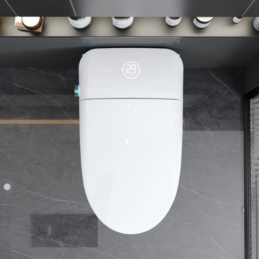 WELLFOR TM-5 Elongated LED Smart Bidet Toilet, Auto Open/Close, Heated Seat, Night Light