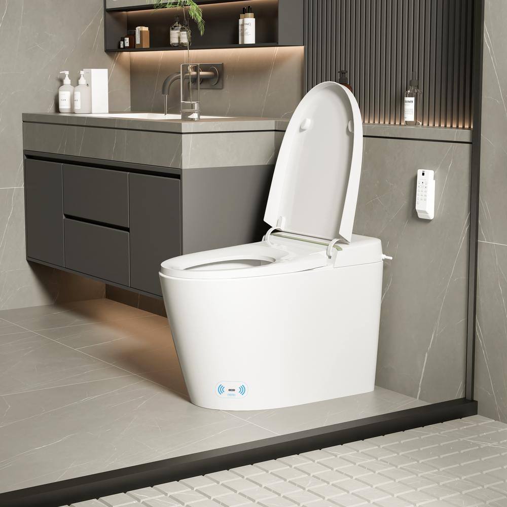 WELLFOR Smart Elongated Bidet Toilet with Heated Seat & Warm Air Dryer