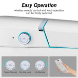 WELLFOR Elongated Smart Bidet Toilet with Self-Cleaning Nozzle, Heated Seat, and Night Light