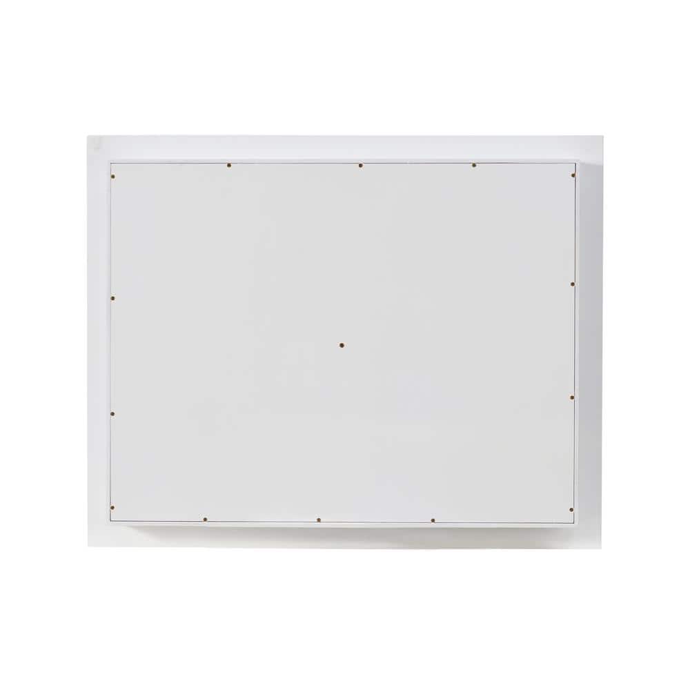 WELLFOR 40 in. W x 32 in. H Rectangular Solid Wood Recessed Medicine Cabinet with Mirror