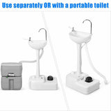 WELLFOR Freestanding HDPE Utility Sink with Faucet - 4.5 Gal Capacity