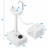 WELLFOR Freestanding HDPE Utility Sink with Faucet - 4.5 Gal Capacity