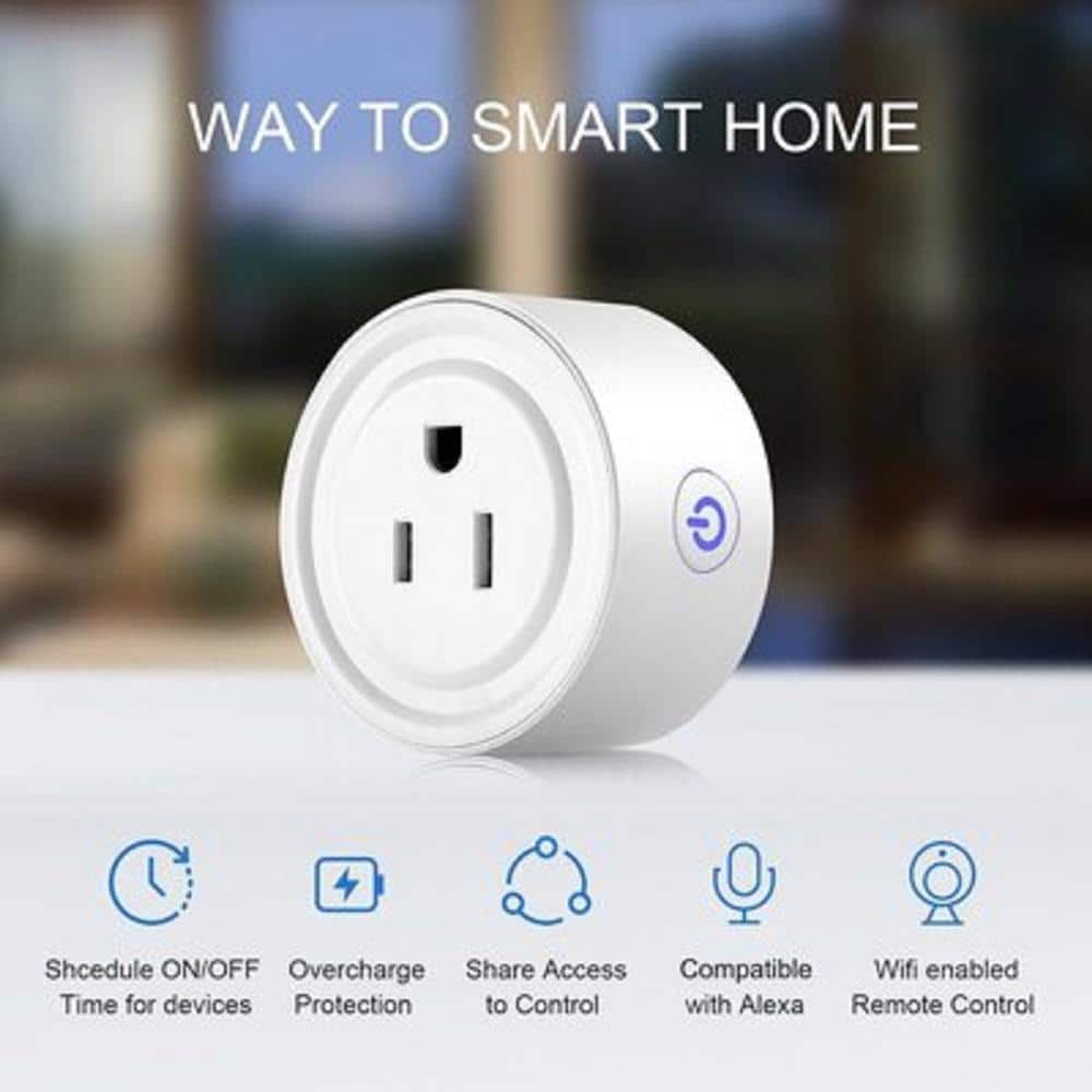 Wexstar Smart Plug Wi-Fi Control Devices from Anywhere C ETL US Certified (2-Pieces)