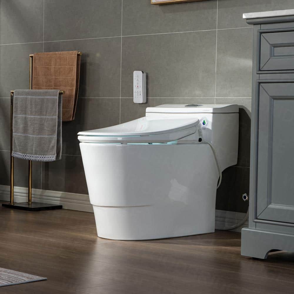 WOODBRIDGE Revel I Dual Flush Smart Bidet Toilet - Elongated, White