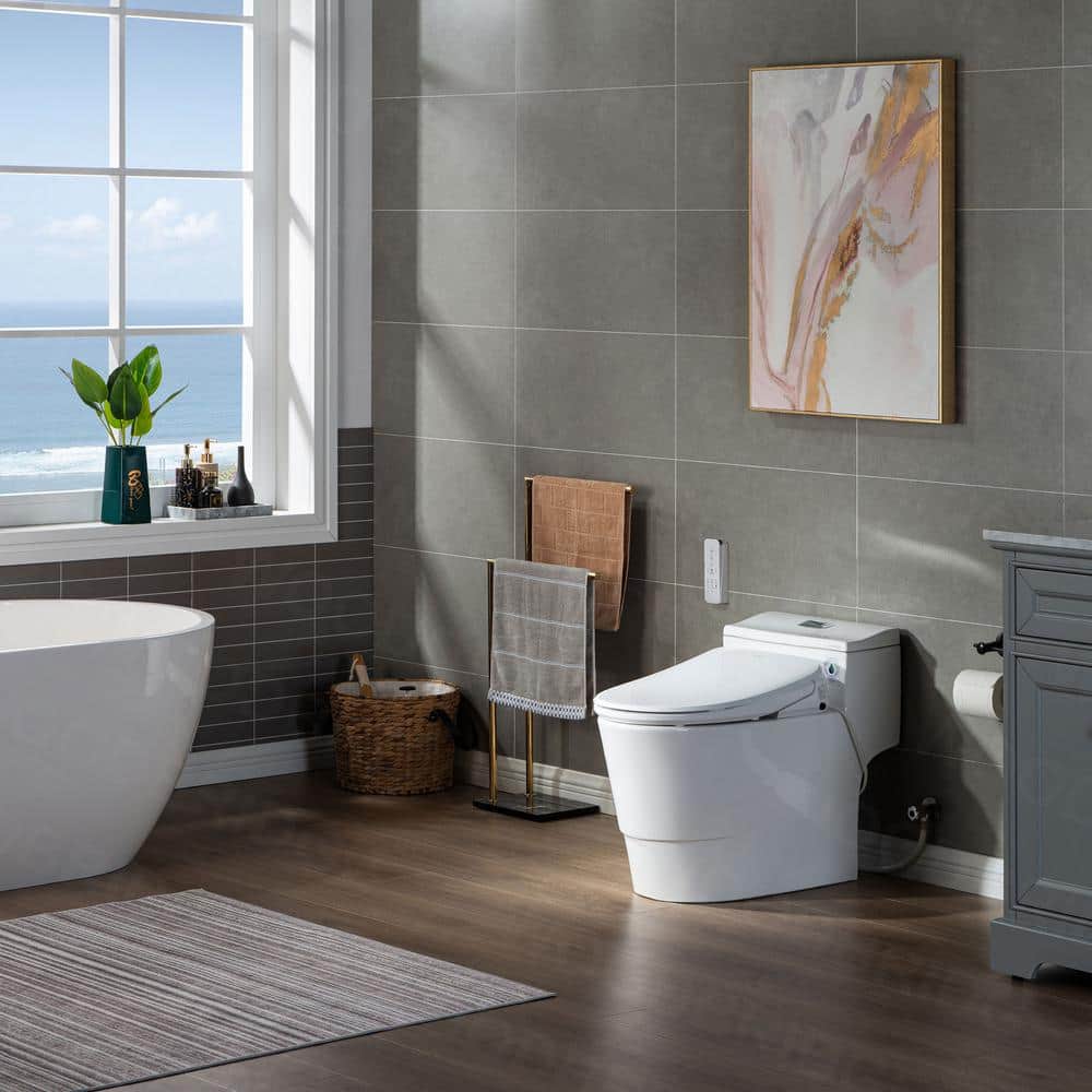 WOODBRIDGE Revel I Dual Flush Smart Bidet Toilet - Elongated, White