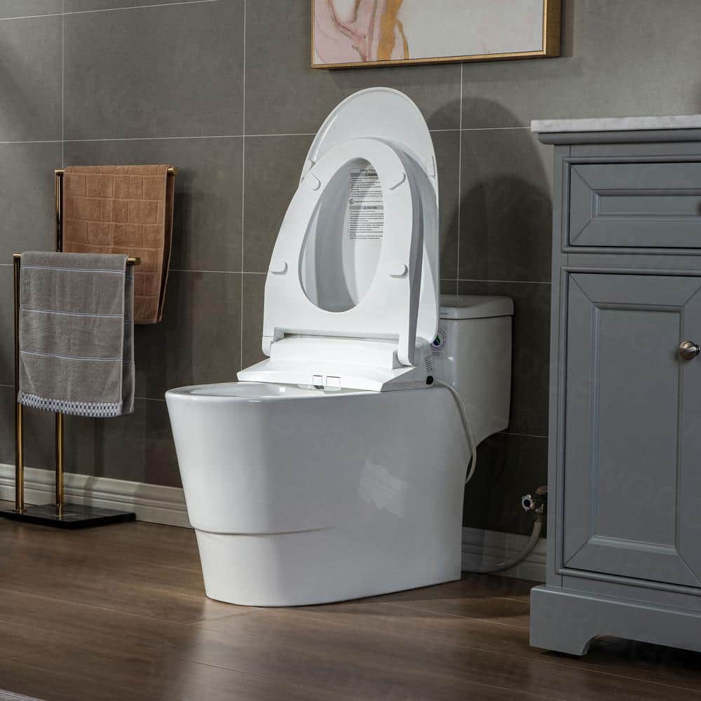 WOODBRIDGE Revel I Dual Flush Smart Bidet Toilet - Elongated, White