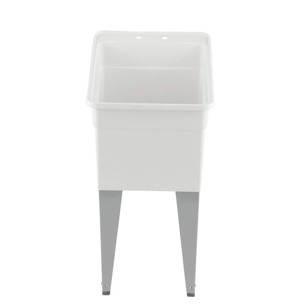 MUSTEE 18 in. x 24 in. Plastic Utilatub Laundry Tub - White