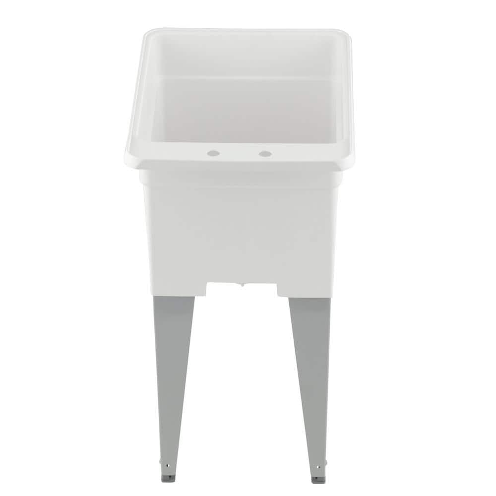 MUSTEE 18 in. x 24 in. Plastic Utilatub Laundry Tub - White