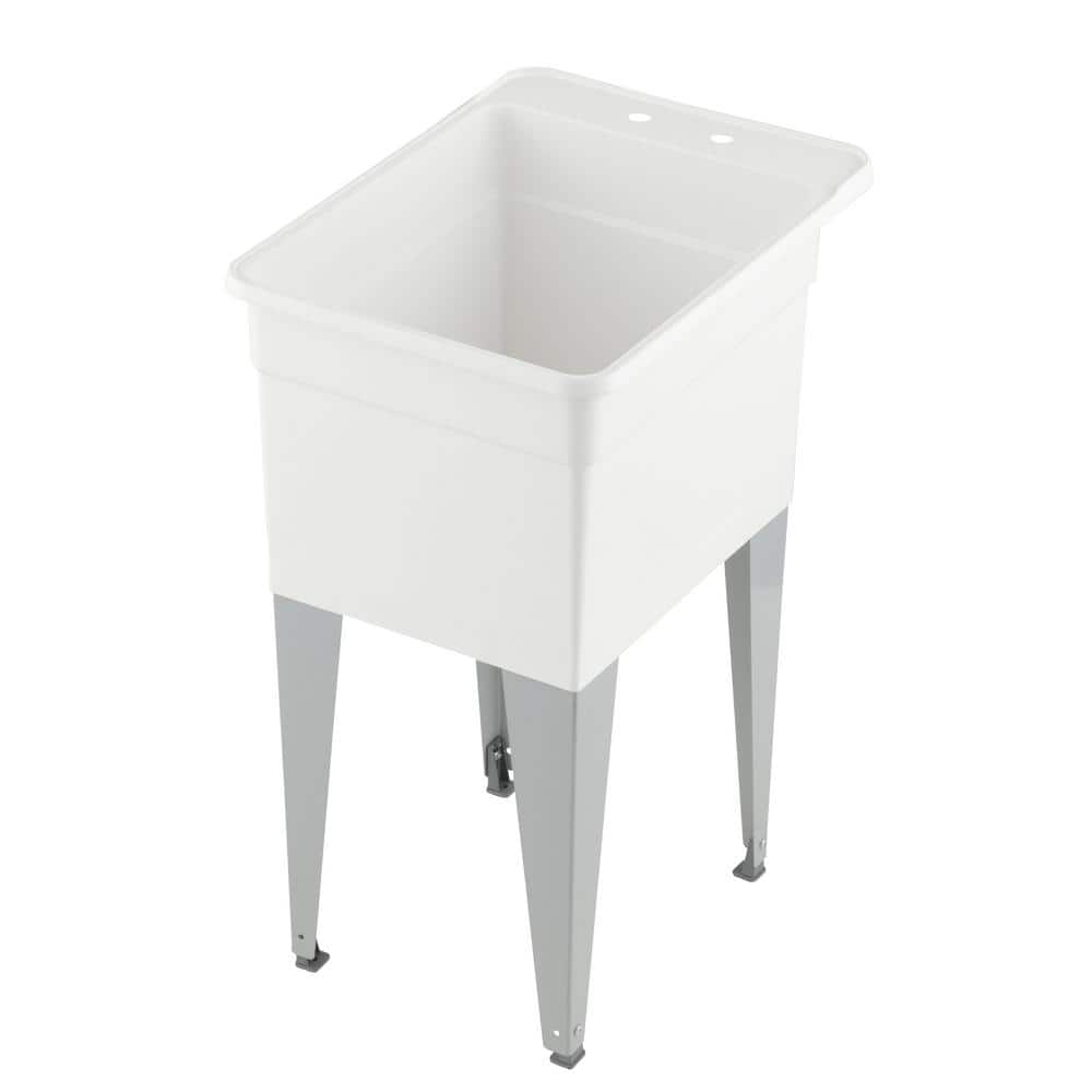 MUSTEE 18 in. x 24 in. Plastic Utilatub Laundry Tub - White