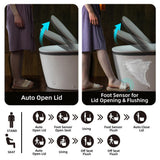 WOODBRIDGE Elongated ADA Smart Bidet Toilet with Auto Open/Close and Heated Seat