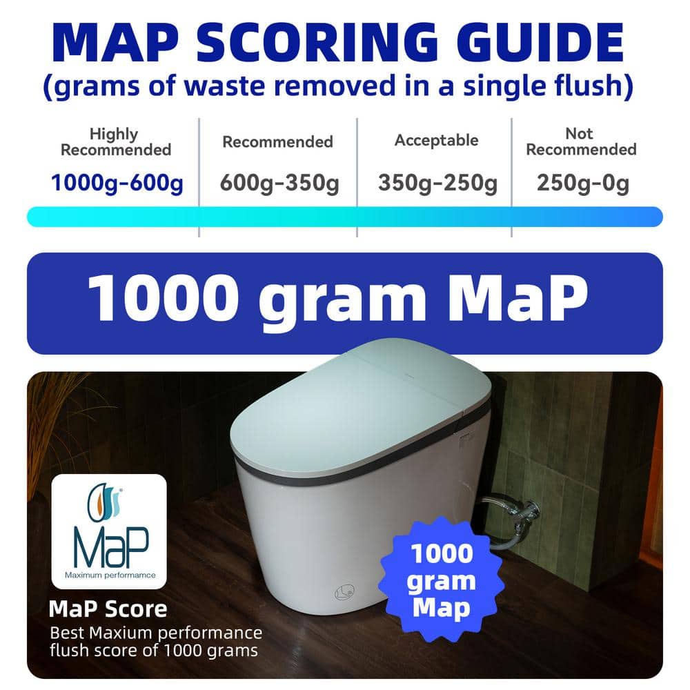 WOODBRIDGE Elongated ADA Smart Bidet Toilet with Auto Open/Close and Heated Seat