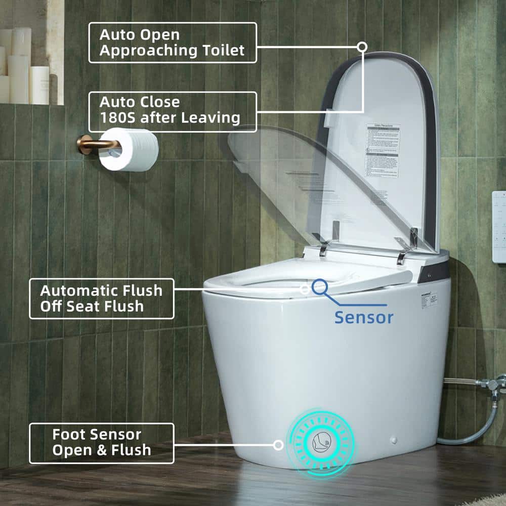 WOODBRIDGE Elongated ADA Smart Bidet Toilet with Auto Open/Close and Heated Seat