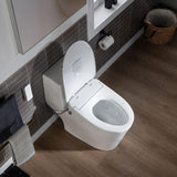 WOODBRIDGE 1-Piece Elongated Dual Flush Toilet with Smart Bidet Seat in White
