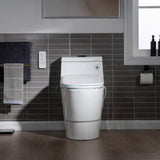 WOODBRIDGE 1-Piece Elongated Dual Flush Toilet with Smart Bidet Seat in White