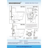 WOODBRIDGE Conserver 1-Piece 1.28 GPF High Efficiency Dual Flush Elongated All-in-One Toilet in White with Seat Included