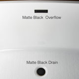 WOODBRIDGE Inspiration 67 in. Acrylic FlatBottom Double Slipper Bathtub, White with Matte Black Overflow & Drain