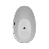 Wyndham Collection Dorrit 60" x 32" Freestanding Soaking Bathtub with Matte Black Trim