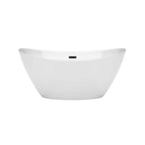 Wyndham Collection Dorrit 60" x 32" Freestanding Soaking Bathtub with Matte Black Trim