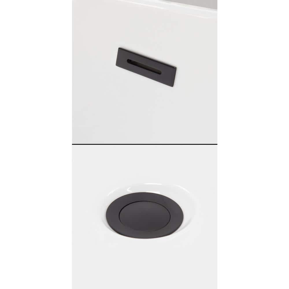 Wyndham Collection Ursula 59 in. Acrylic Freestanding Bathtub with Matte Black Trim