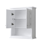 Wyndham Collection Avery 25 in. W Bathroom Wall Cabinet in White