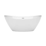 Wyndham Collection Dorrit 66" Freestanding Soaking Bathtub with Chrome Trim