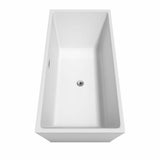 Wyndham Collection Sara 67 in. Acrylic Freestanding Soaking Tub in White