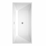 Wyndham Collection Sara 67 in. Acrylic Freestanding Soaking Tub in White