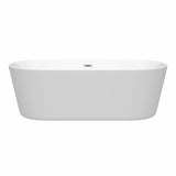 Wyndham Collection Carissa 5.9 ft. Acrylic Freestanding Bathtub with Chrome Trim