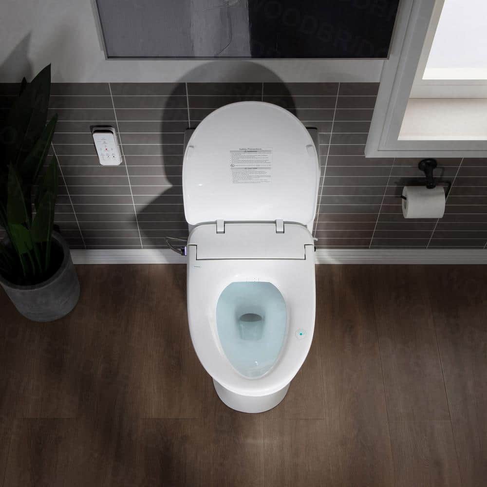 WOODBRIDGE Journey 1-Piece Dual Flush Elongated Smart Bidet Toilet in White
