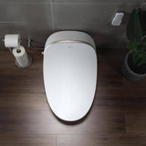 WOODBRIDGE Intelligent Comfort Height Dual Flush Elongated Toilet, White