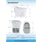 WOODBRIDGE Intelligent Comfort Height Dual Flush Elongated Toilet, White