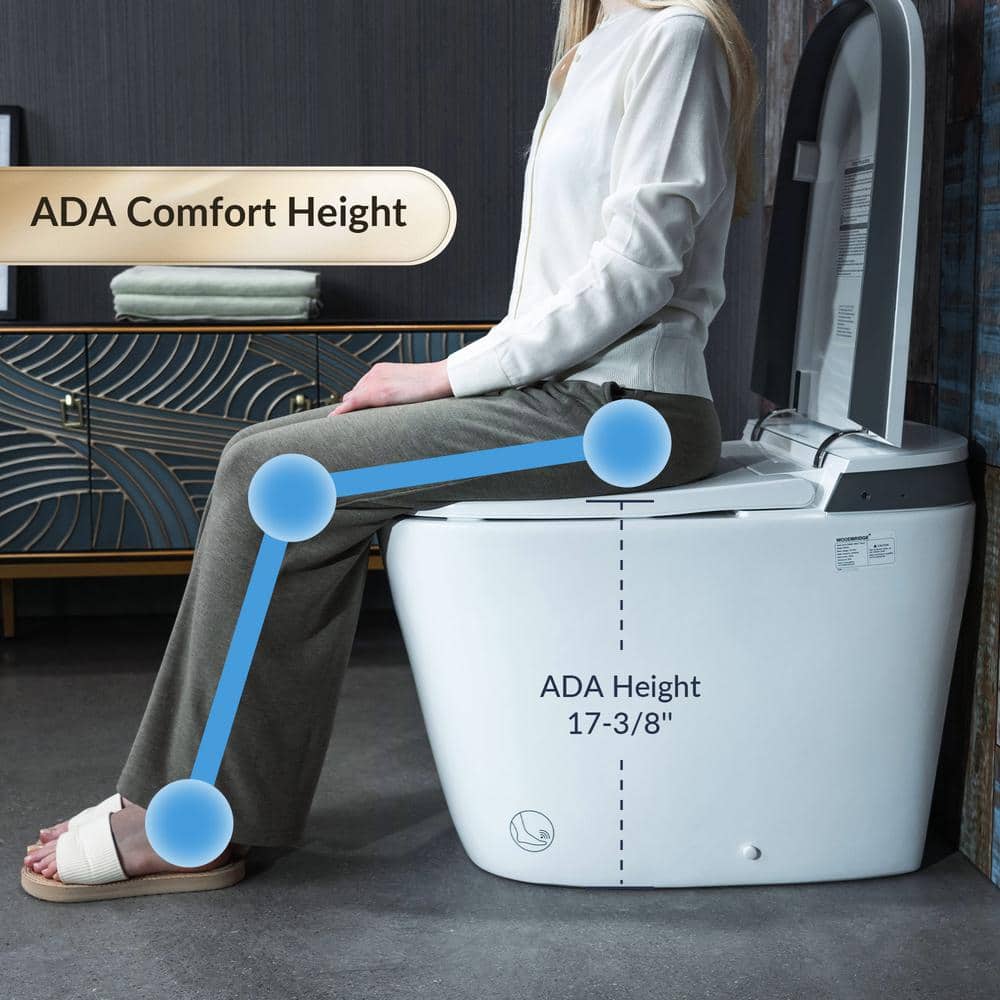 WOODBRIDGE Smart Voice Control Bidet Toilet with Auto Flush and Cleaning Foam