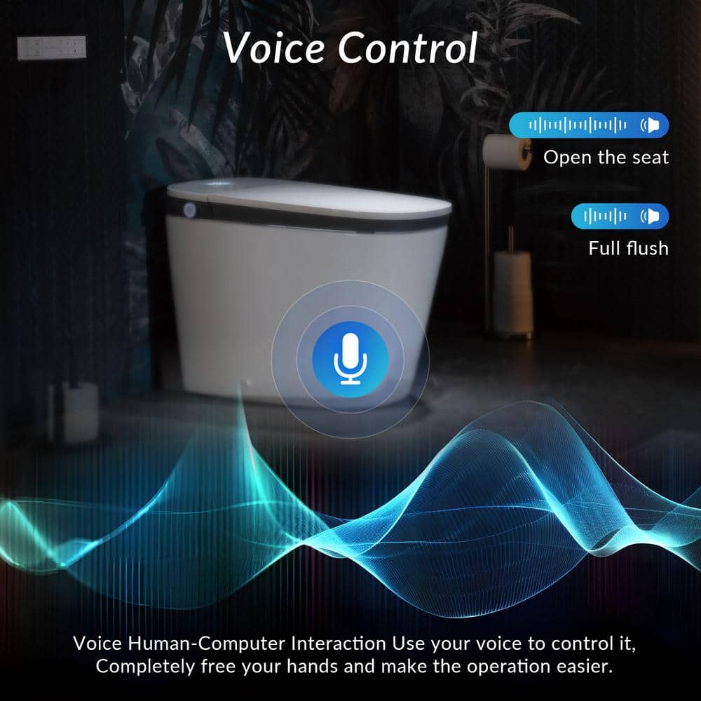 WOODBRIDGE Smart Voice Control Bidet Toilet with Auto Flush and Cleaning Foam
