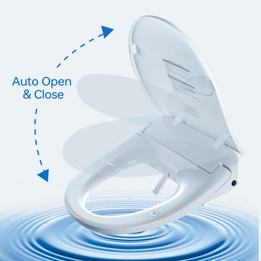 WOODBRIDGE HT0078 Elongated Bidet Toilet, 1.27 GPF in White with Adjustable Nozzle