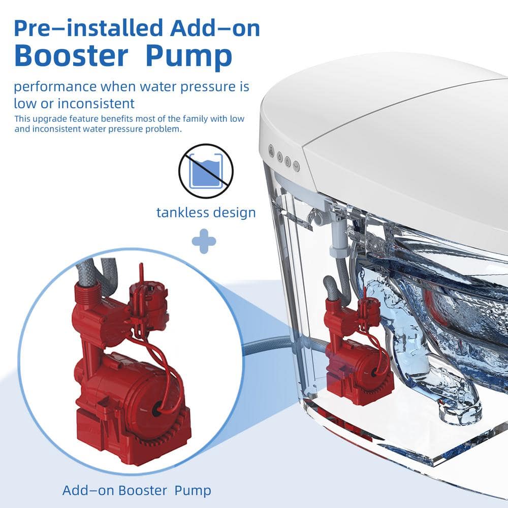 WOODBRIDGE Elongated Tankless Smart Bidet Toilet with Auto Flush and Heated Seat