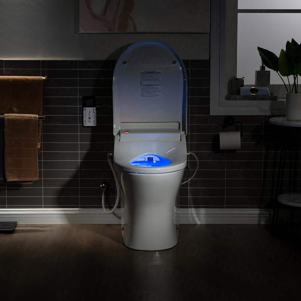 WOODBRIDGE Journey Dual Flush One-Piece Elongated Smart Bidet Toilet - White
