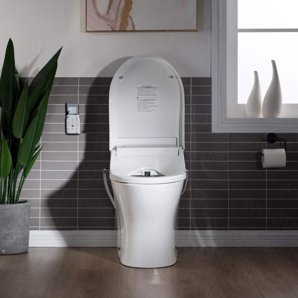 WOODBRIDGE Journey Dual Flush One-Piece Elongated Smart Bidet Toilet - White