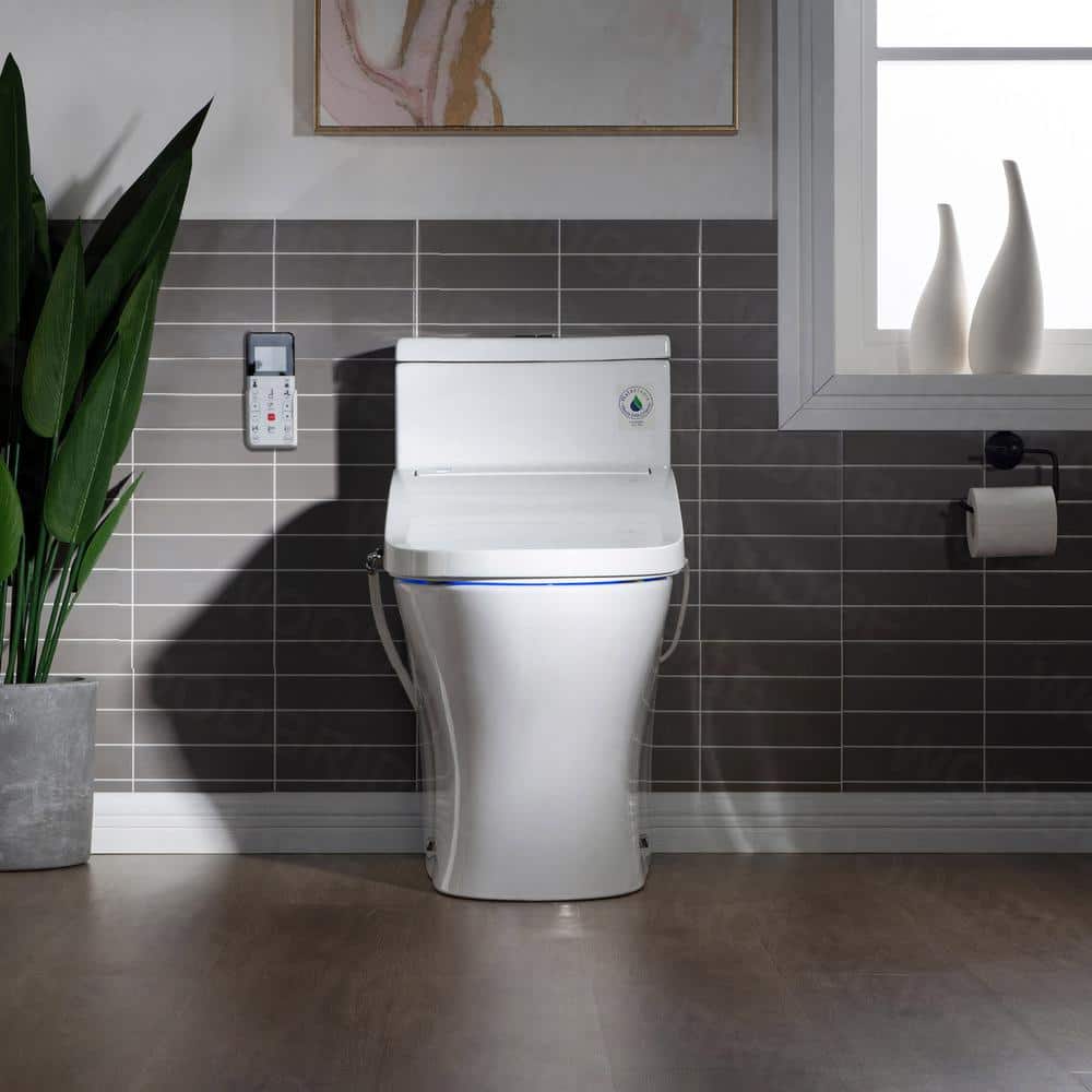 WOODBRIDGE Journey Dual Flush One-Piece Elongated Smart Bidet Toilet - White
